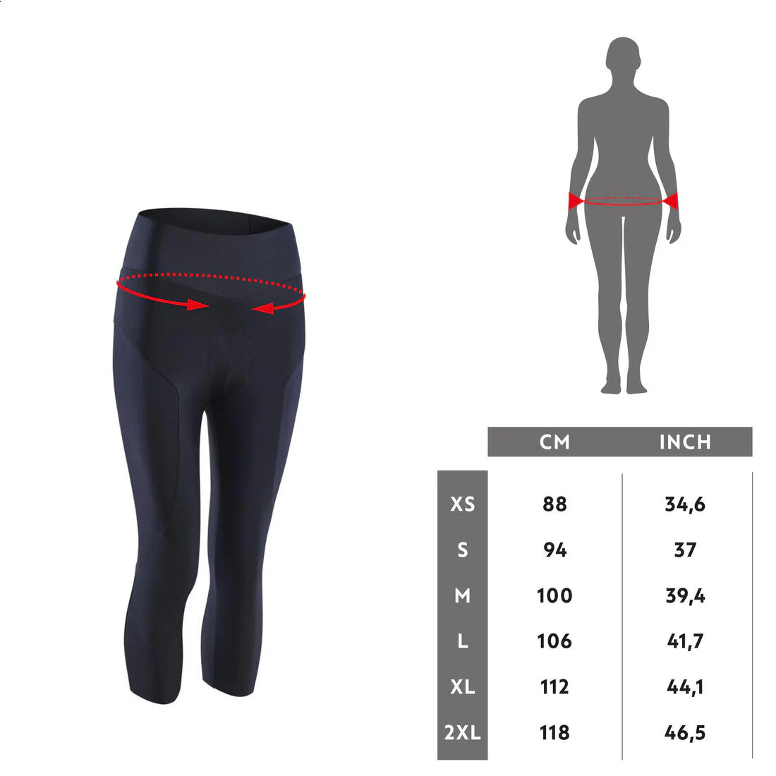 Leggings Ciclismo MTB Explore 500 Mujer Negro - Image 6