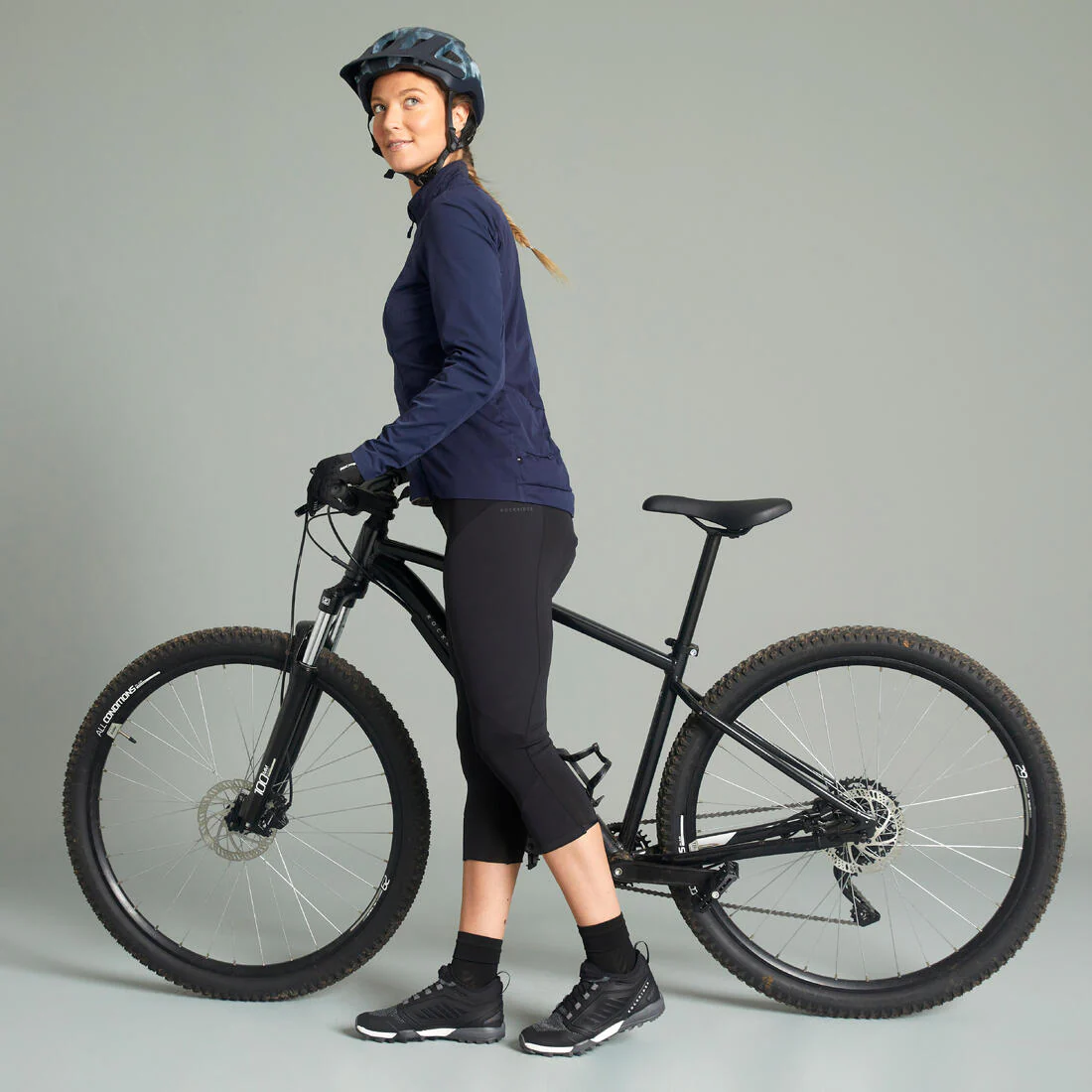 Leggings Ciclismo MTB Explore 500 Mujer Negro - Image 8
