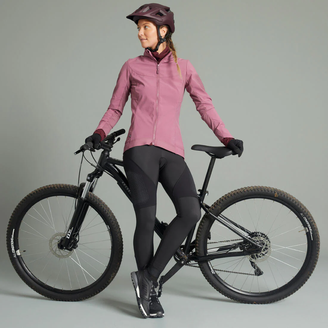 LEGGINGS Ciclismo MTB Mujer Negro Invierno - Image 10