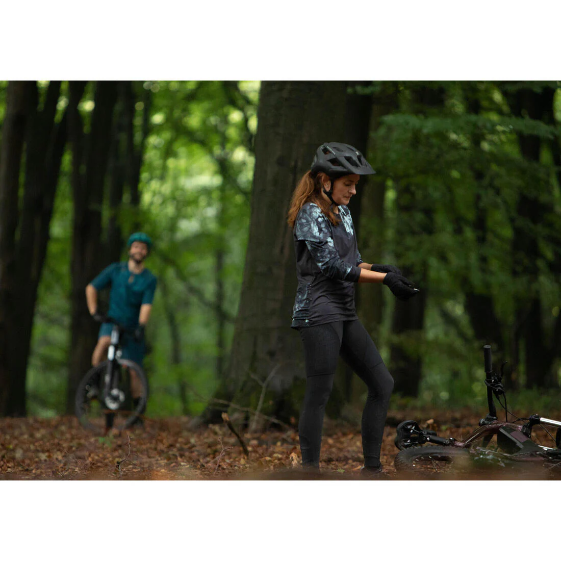 LEGGINGS Ciclismo MTB Mujer Negro Invierno - Image 14