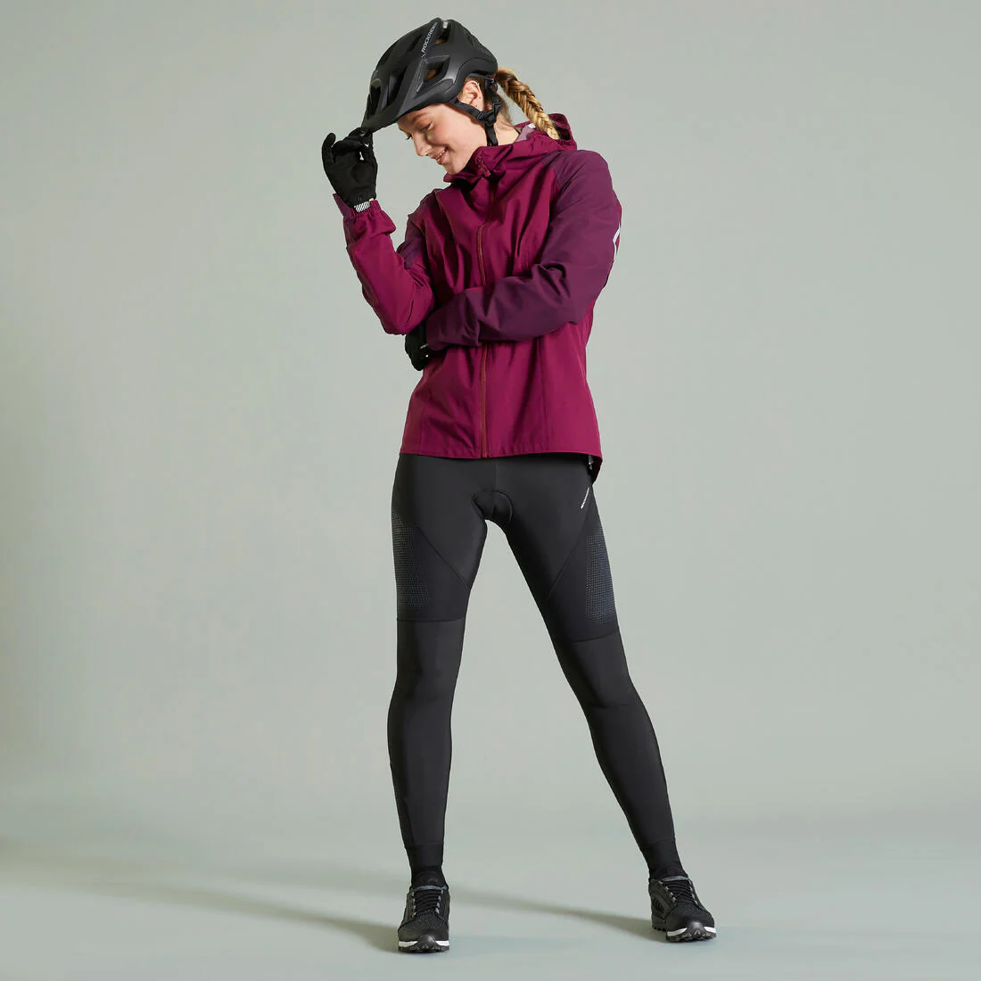LEGGINGS Ciclismo MTB Mujer Negro Invierno - Image 7
