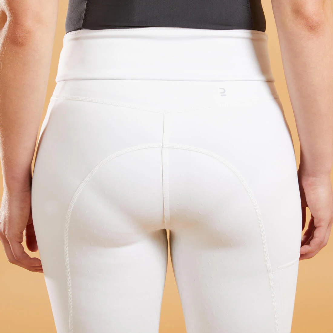 Leggings de equitación de competencia blancos para mujer 500 Fullgrip - Image 5