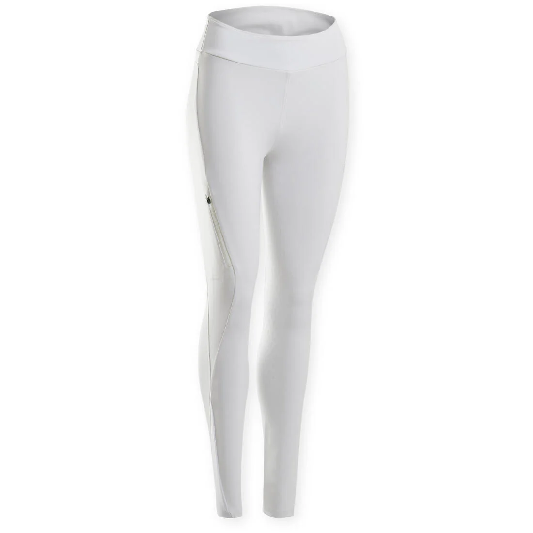 Leggings de equitación de competencia blancos para mujer 500 Fullgrip - Image 7