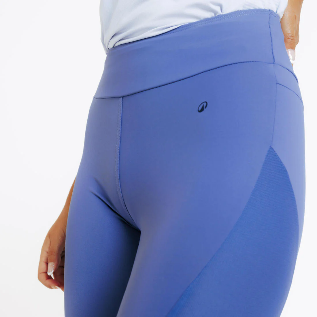 Leggings de equitación ligeros con fullgrip azul cometa para mujer - Image 6