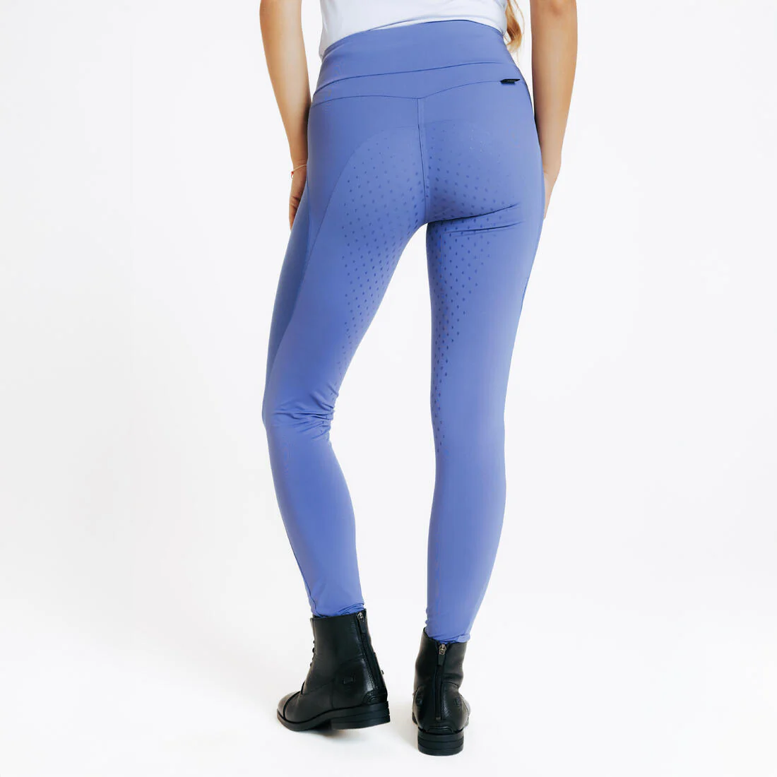 Leggings de equitación ligeros con fullgrip azul cometa para mujer - Image 7
