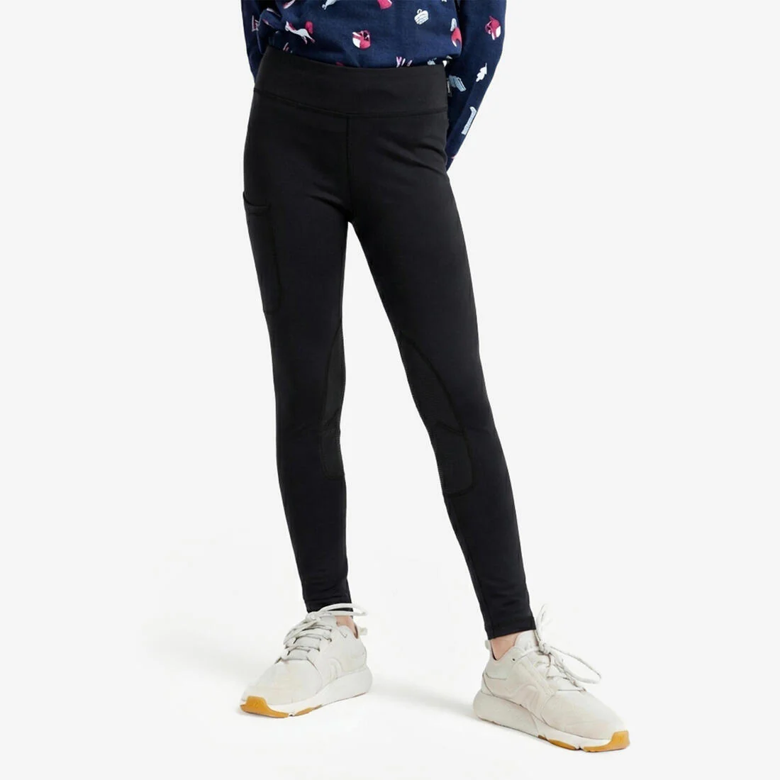Leggings de equitación negros para niños 100