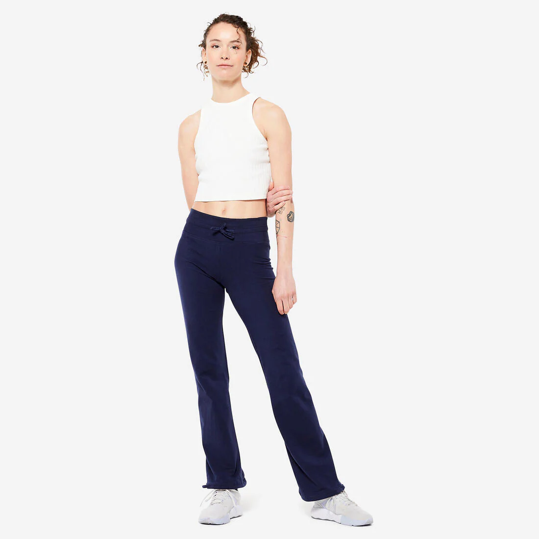 Leggings de fitness bajos ajustables negros para mujer Confort 500 - Image 3