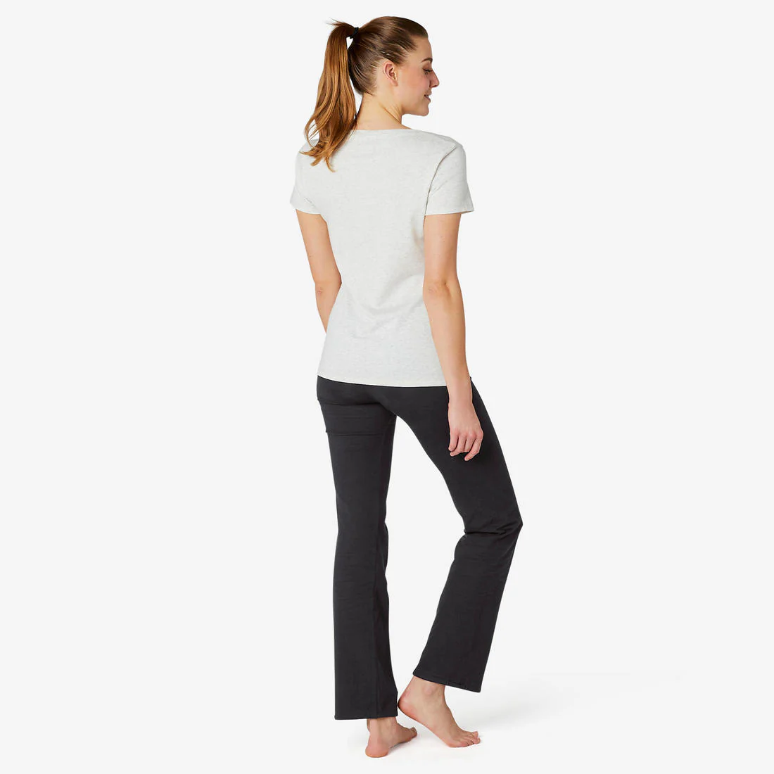 Leggings de fitness bajos ajustables negros para mujer Confort 500 - Image 30