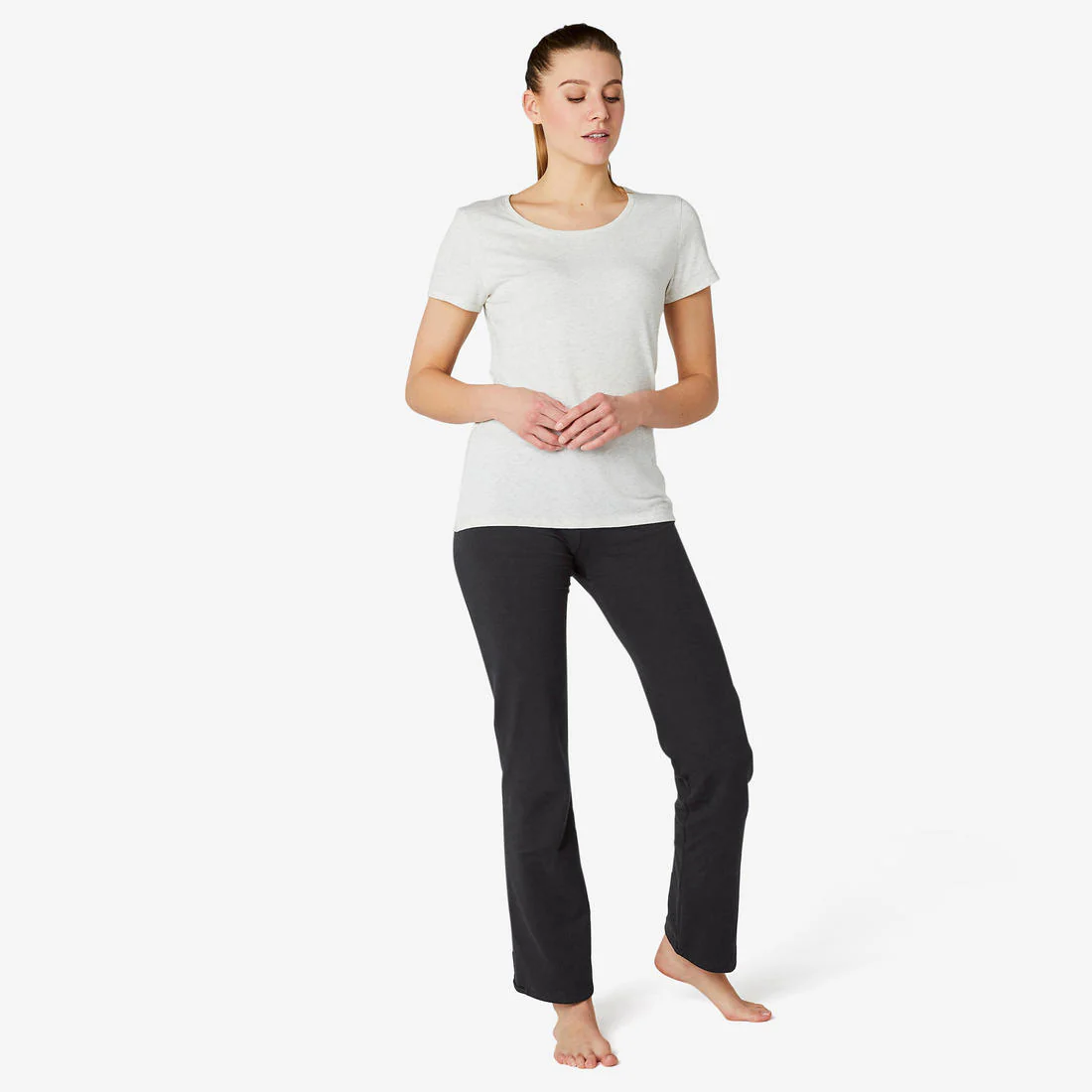 Leggings de fitness bajos ajustables negros para mujer Confort 500 - Image 31