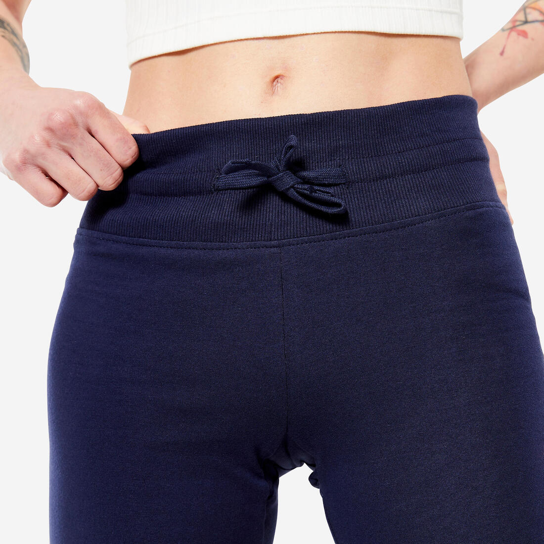 Leggings de fitness bajos ajustables negros para mujer Confort 500 - Image 5