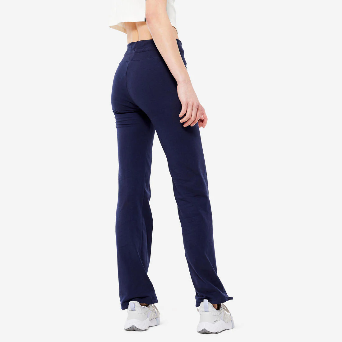 Leggings de fitness bajos ajustables negros para mujer Confort 500 - Image 8