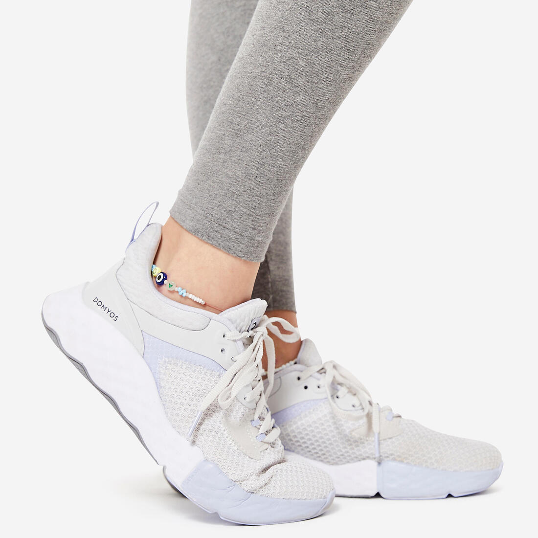 Leggings de fitness de corte slim grises para mujer 500 Fit+ - Image 13