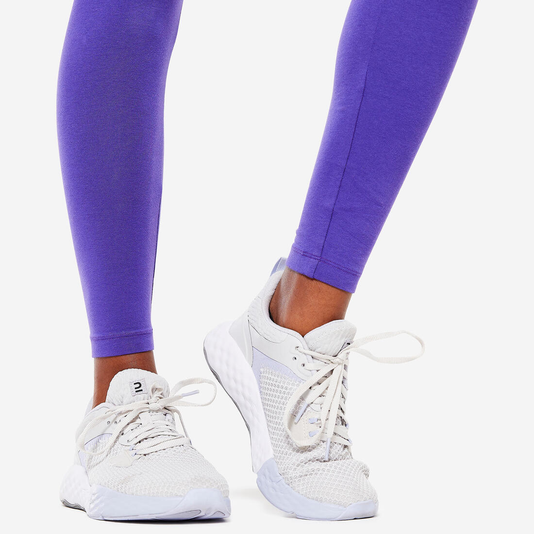 Leggings de fitness de corte slim grises para mujer 500 Fit+ - Image 18