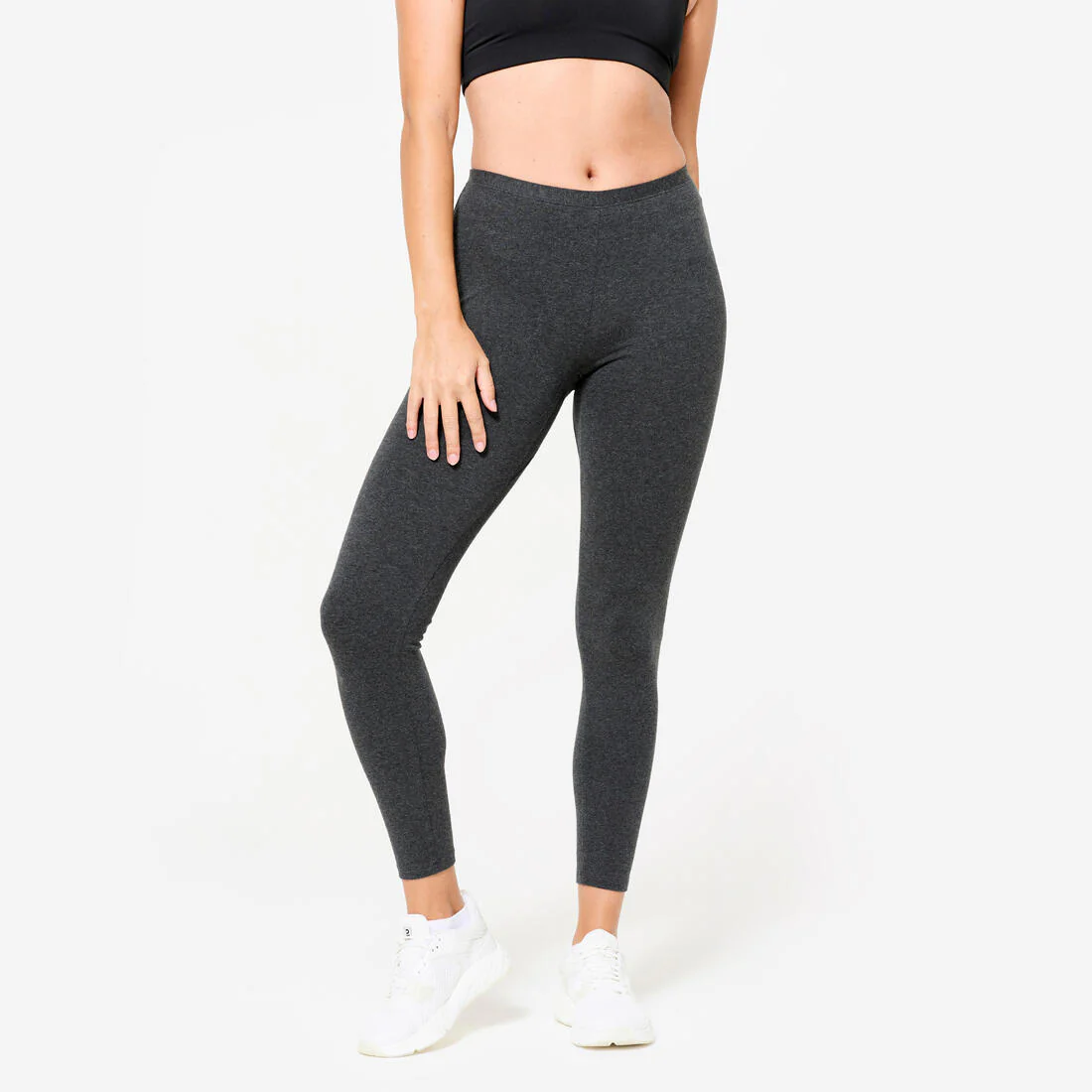 Leggings de fitness de corte slim negros para mujer