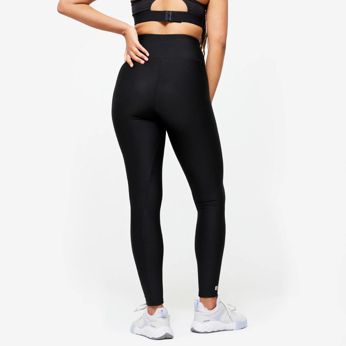 Leggings de fitness de tiro alto negro humo para mujer - Image 10