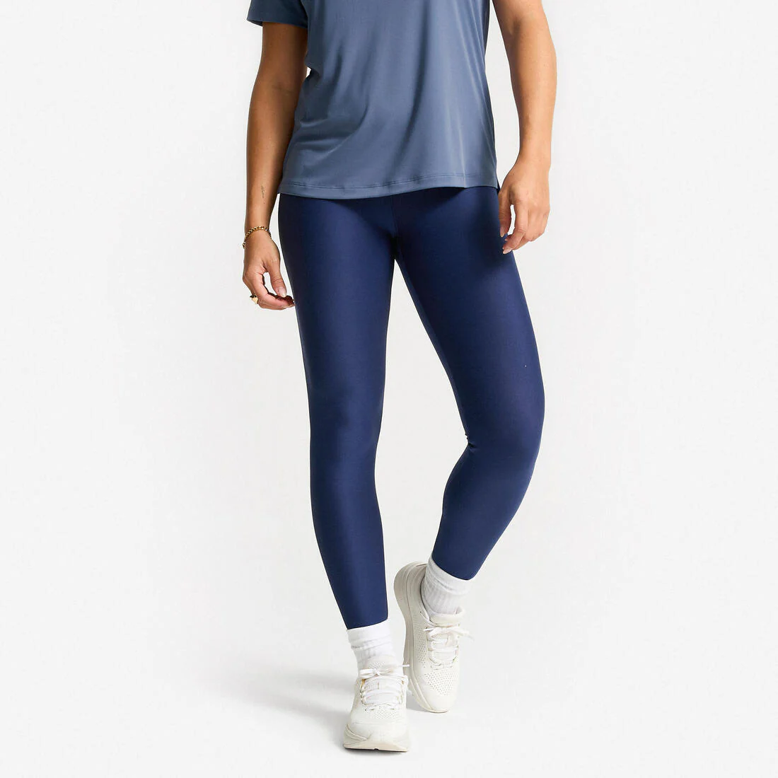 Leggings de fitness de tiro alto negro humo para mujer - Image 3