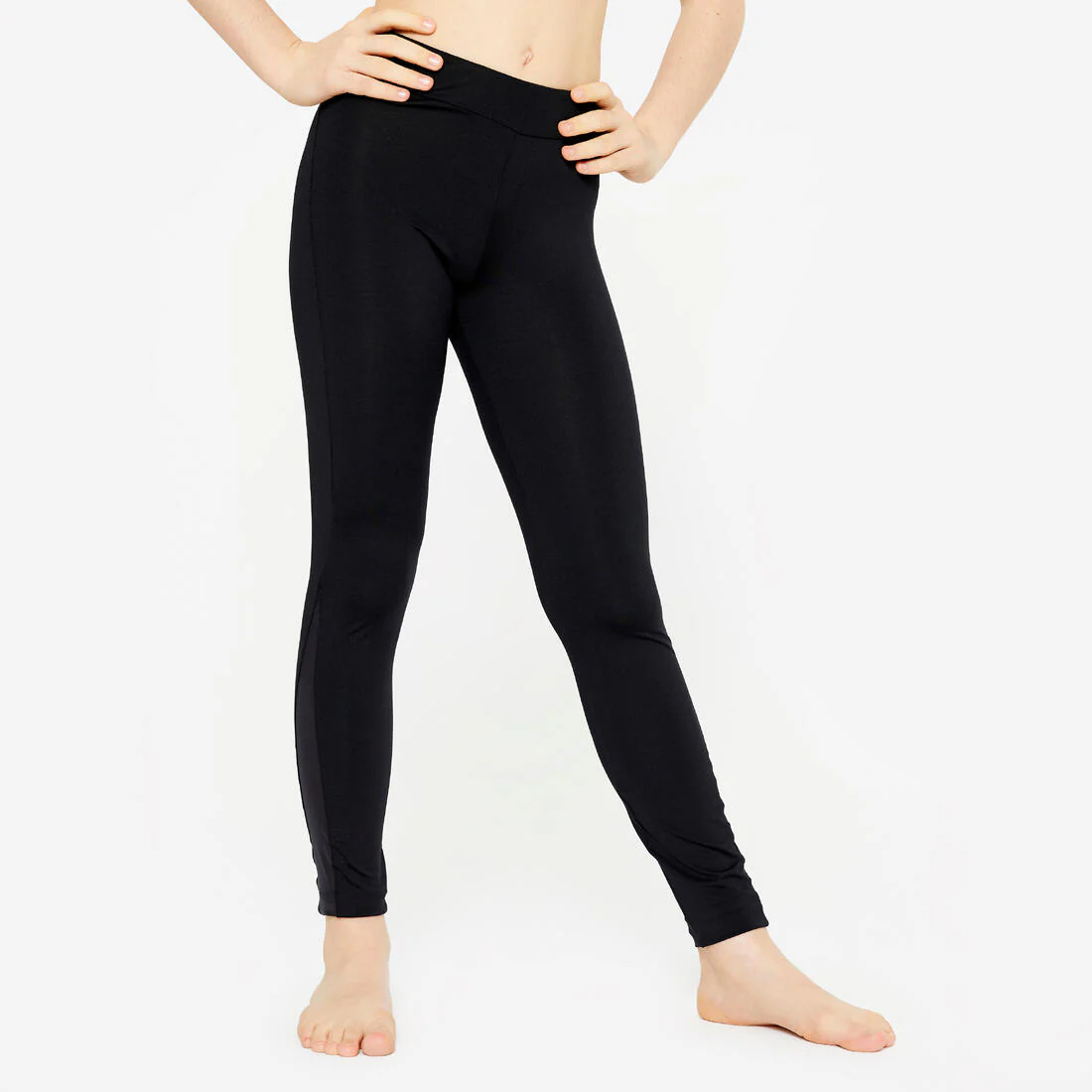 Leggings de gimnasia negros con lentejuelas para niños