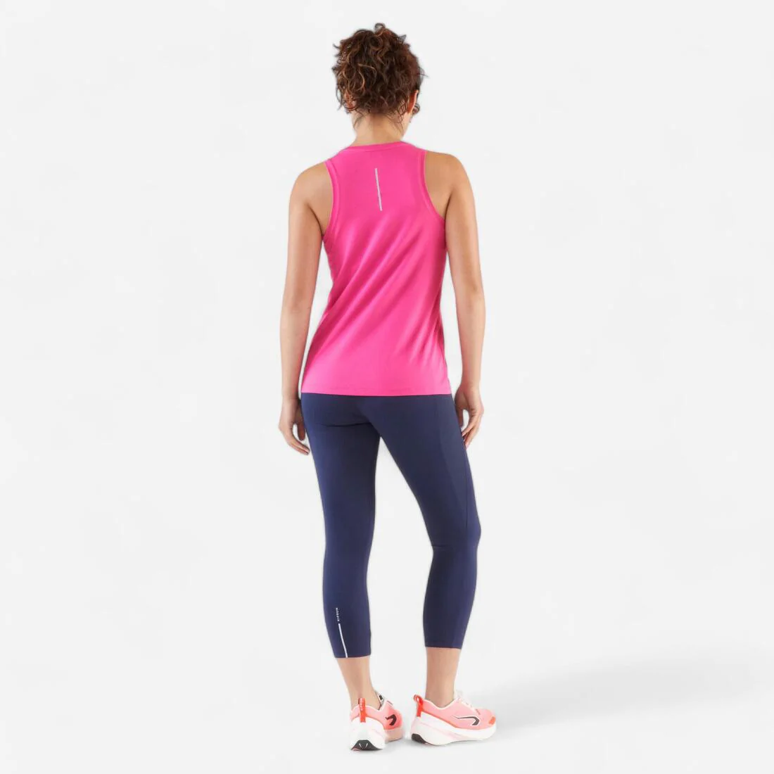 Leggings de running capri transpirables azul marino para mujer Kiprun Run 500 - Image 8