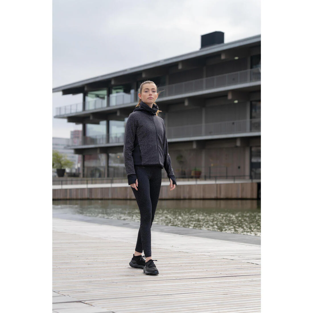 Leggings de running negros para mujer Kiprun Run 100 - Image 7
