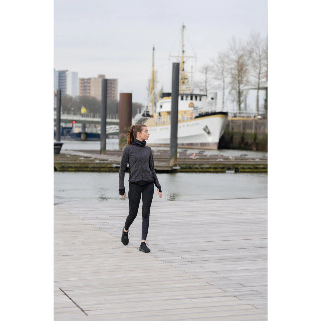 Leggings de running negros para mujer Kiprun Run 100 - Image 8