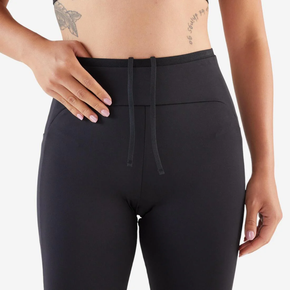 Leggings de running negros para mujer Kiprun Run 500 Confort - Image 4