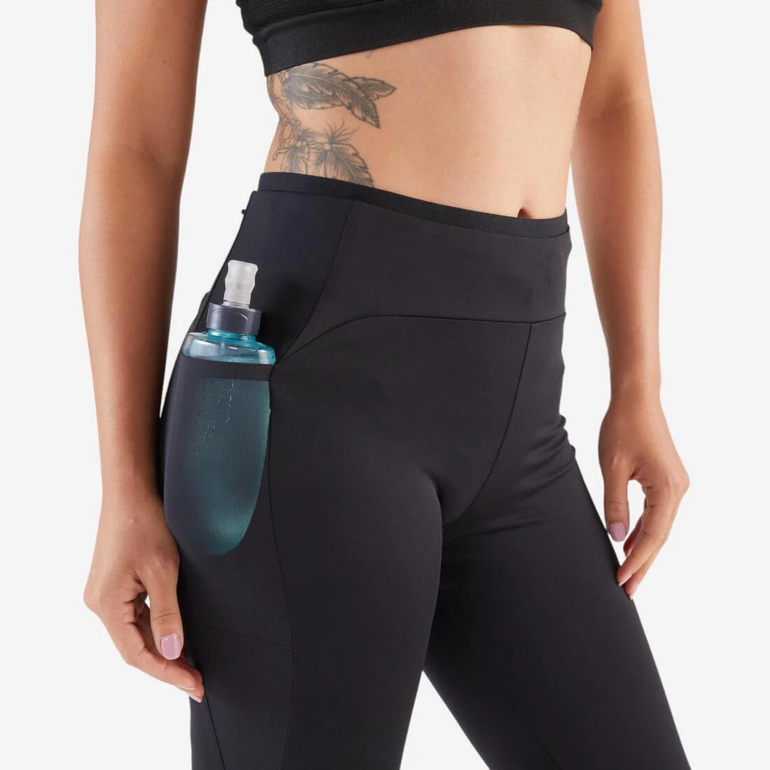 Leggings de running negros para mujer Kiprun Run 500 Confort - Image 6
