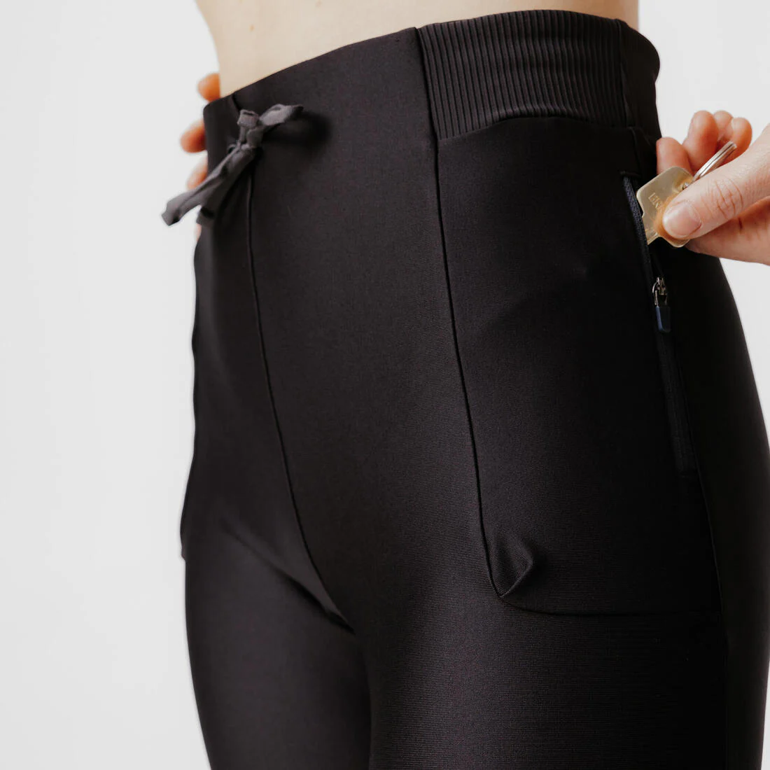 Leggings de running transpirables negros para mujer Kiprun Run 500 Dry - Image 6