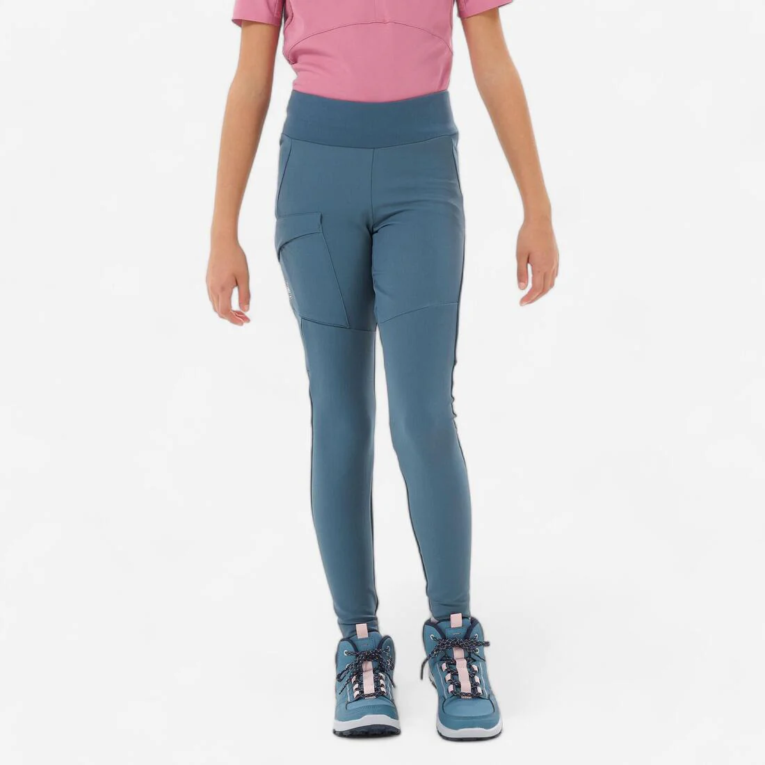 Leggings de senderismo azules para niños de 7 a 15 años MH500