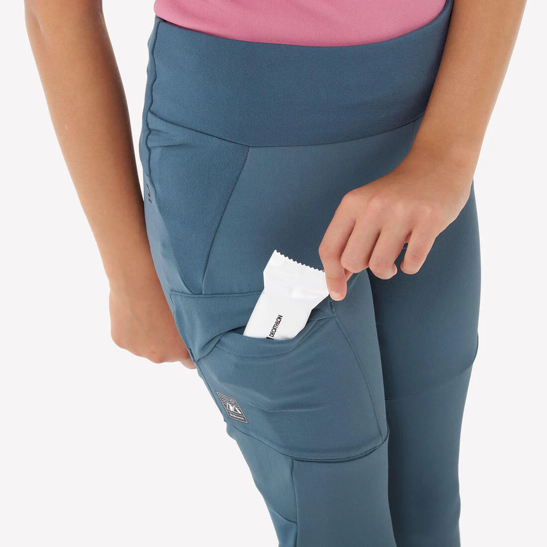 Leggings de senderismo azules para niños de 7 a 15 años MH500 - Image 4
