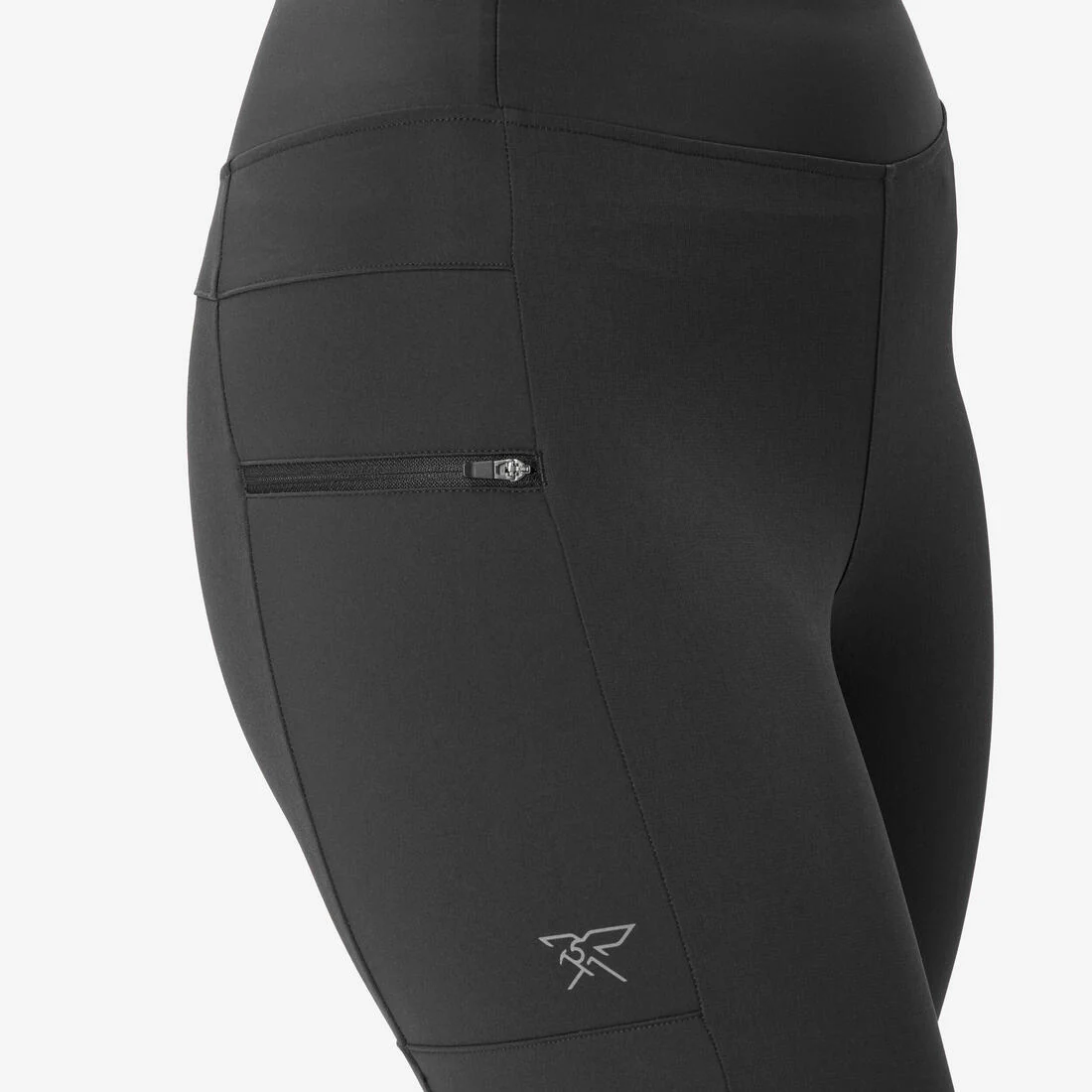 Leggings de trekking resistentes negros para mujer MT500 - Image 3