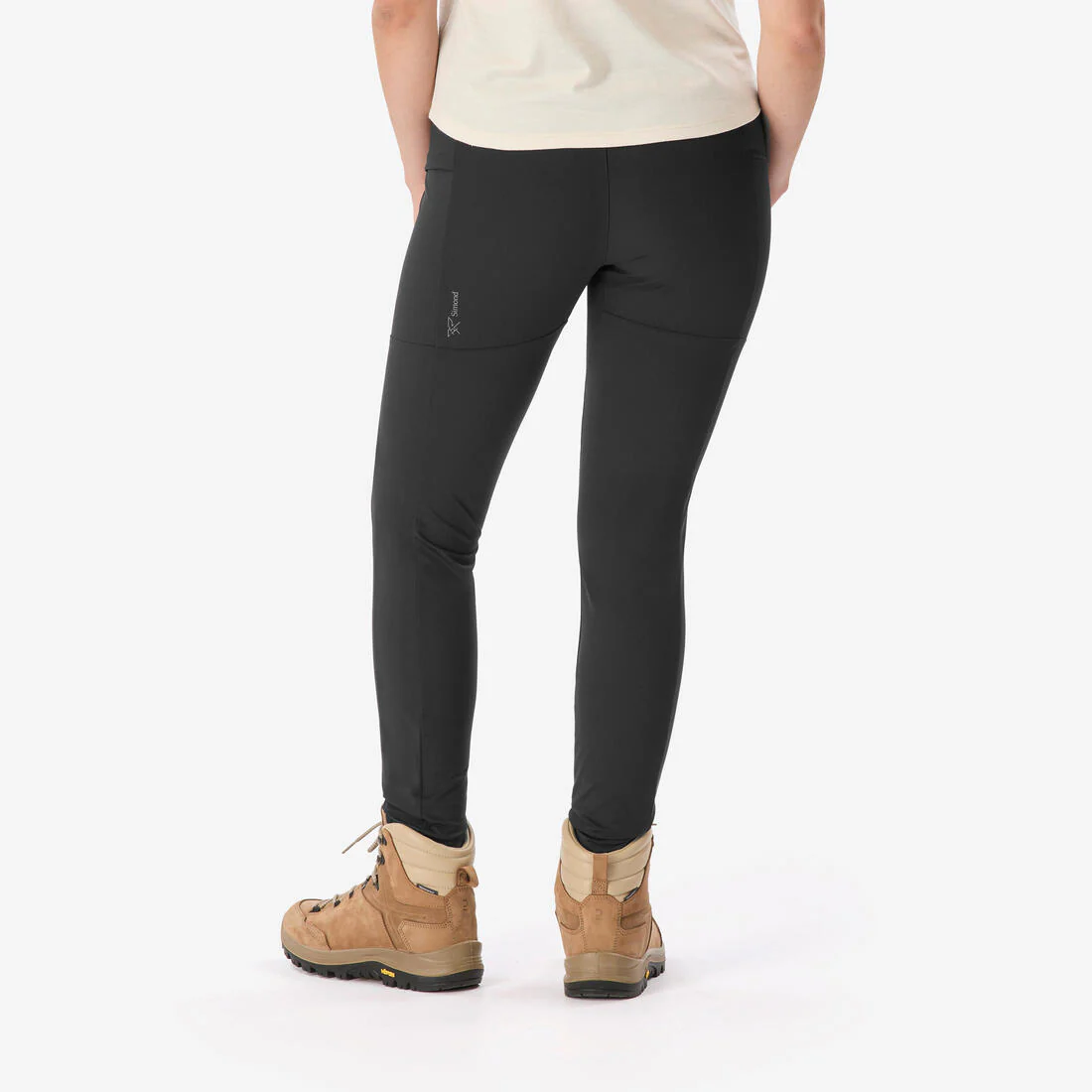 Leggings de trekking resistentes negros para mujer MT500 - Image 4