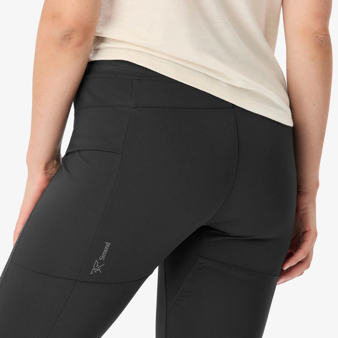 Leggings de trekking resistentes negros para mujer MT500 - Image 5