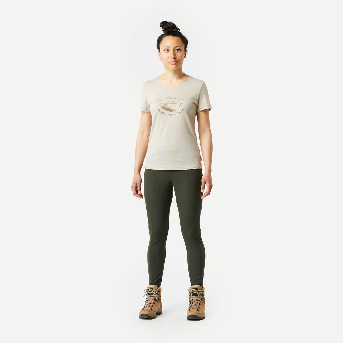 Leggings de viaje de trekking resistentes para mujer Travel 500 - Image 5