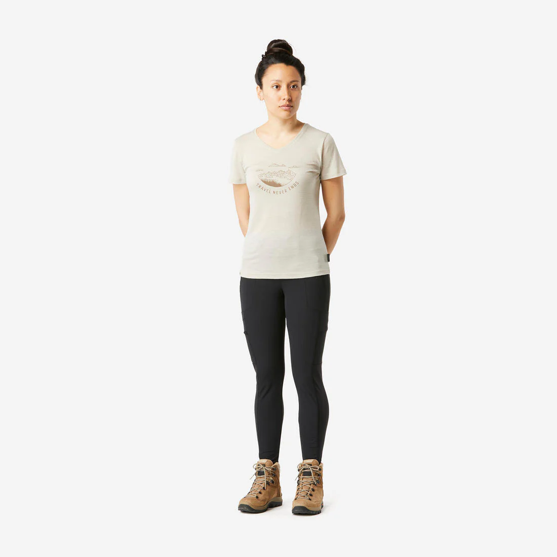 Leggings de viaje de trekking resistentes para mujer Travel 500 - Image 6