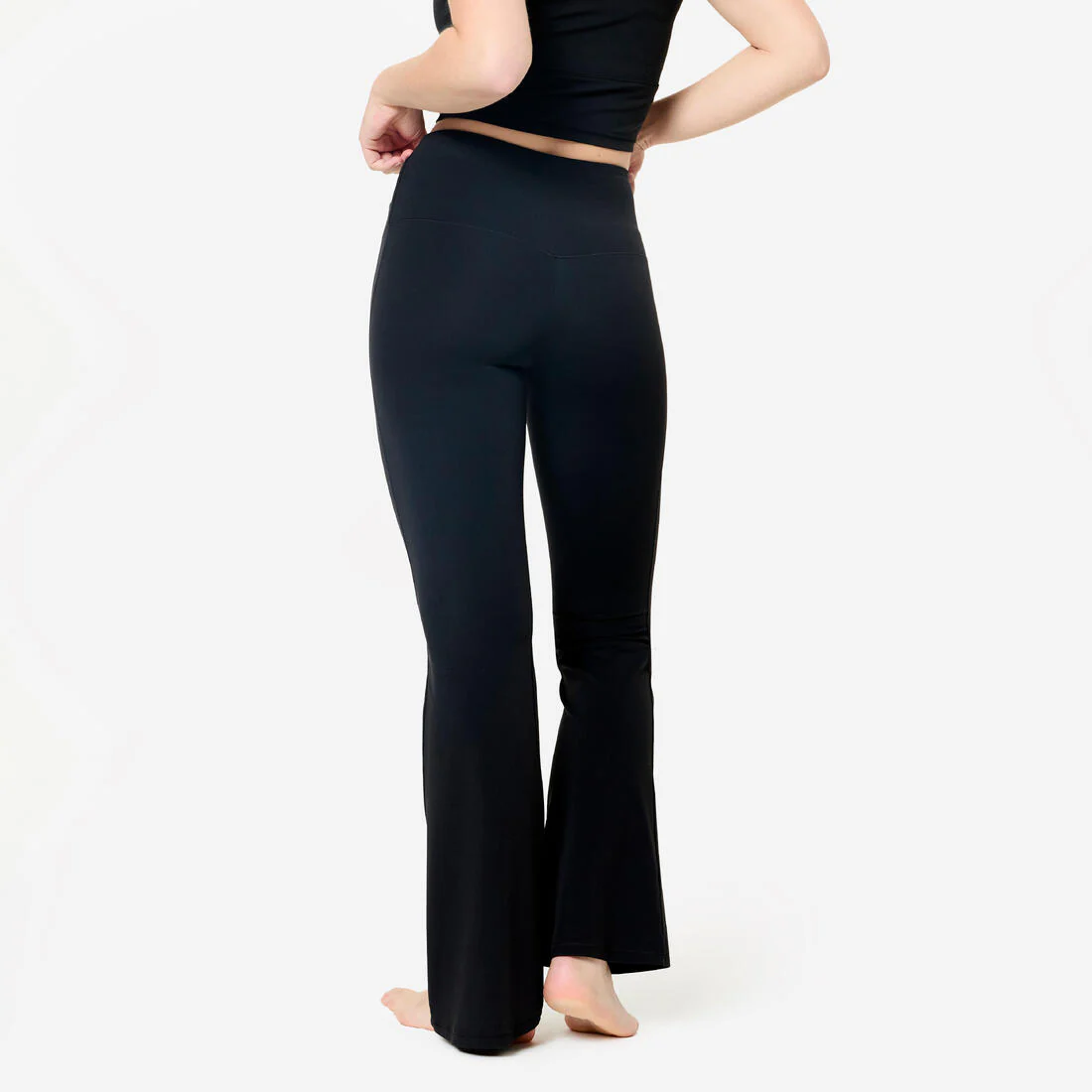 Leggings de yoga y pilates acampanados, elásticos y suaves negros Breathe - Image 4