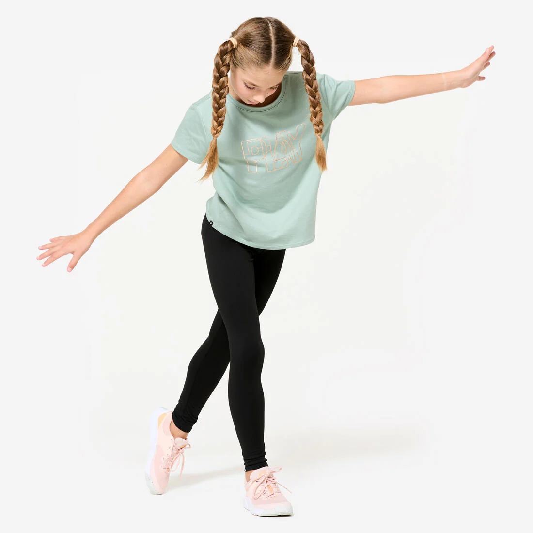 Leggings deportivos cálidos y transpirables negros para niños - Image 3