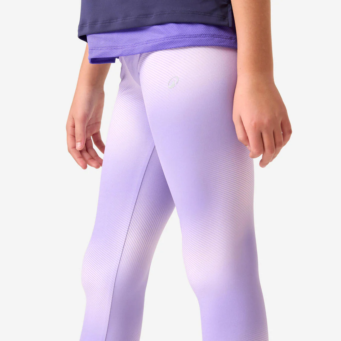 Leggings deportivos violeta con estampado para niñas S500 - Image 11