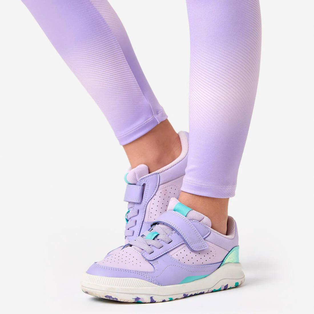 Leggings deportivos violeta con estampado para niñas S500 - Image 14