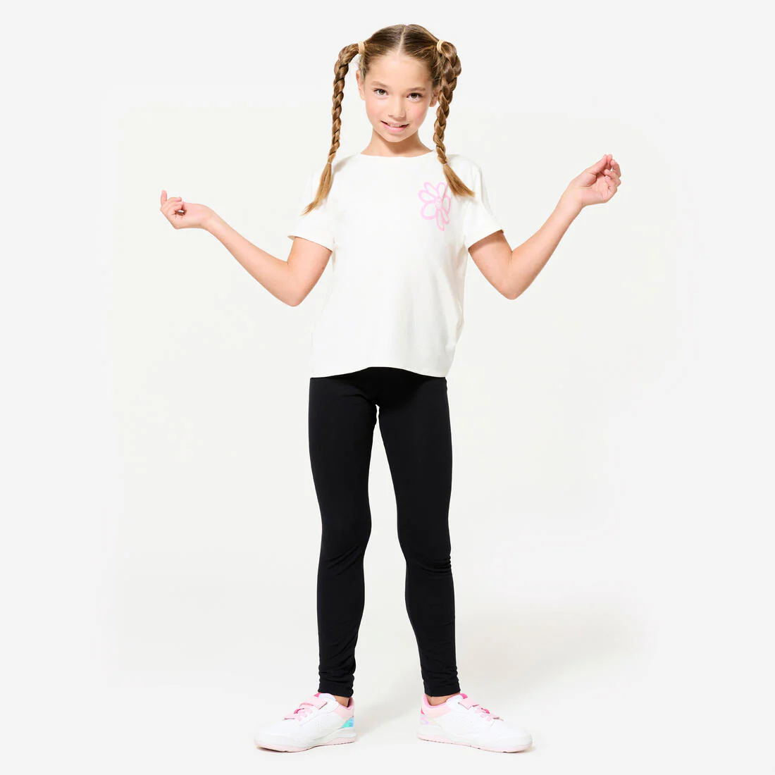Leggings mallas gimnasia deportiva Niños Domyos 100 Negro - Image 2