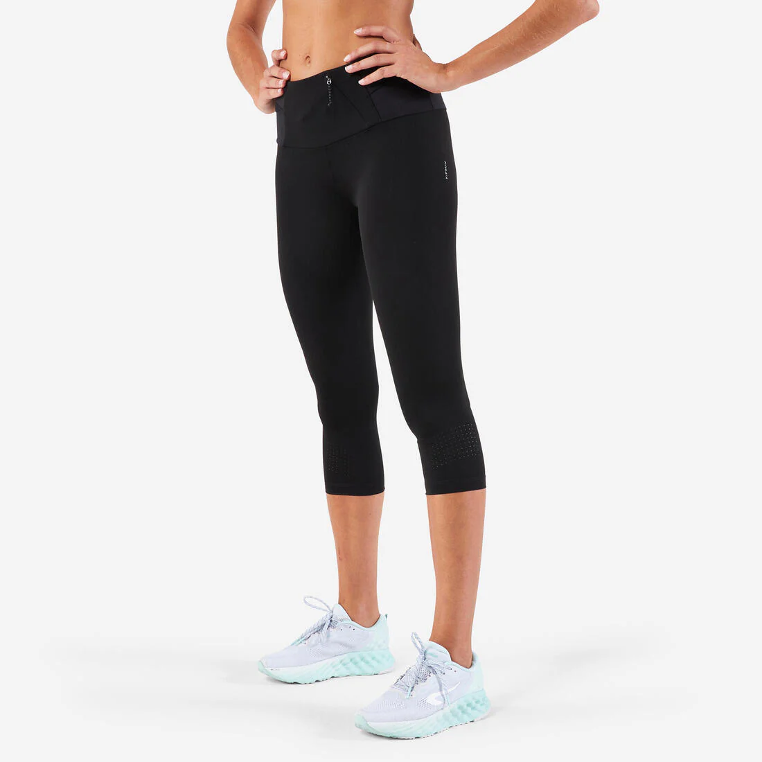 LEGGINGS RUNNING MUJER - KIPRUN SUPPORT NEGRO