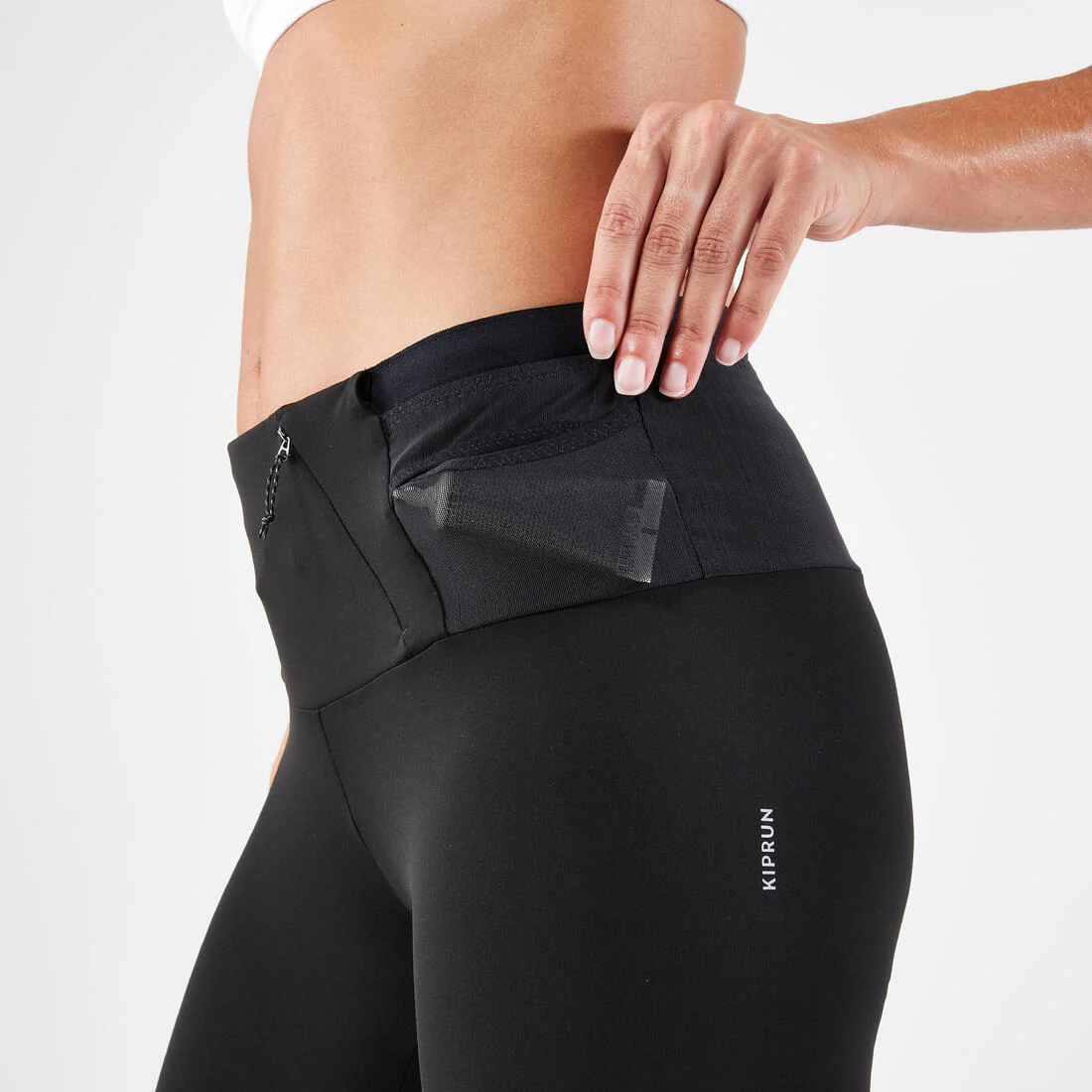 LEGGINGS RUNNING MUJER - KIPRUN SUPPORT NEGRO - Image 2