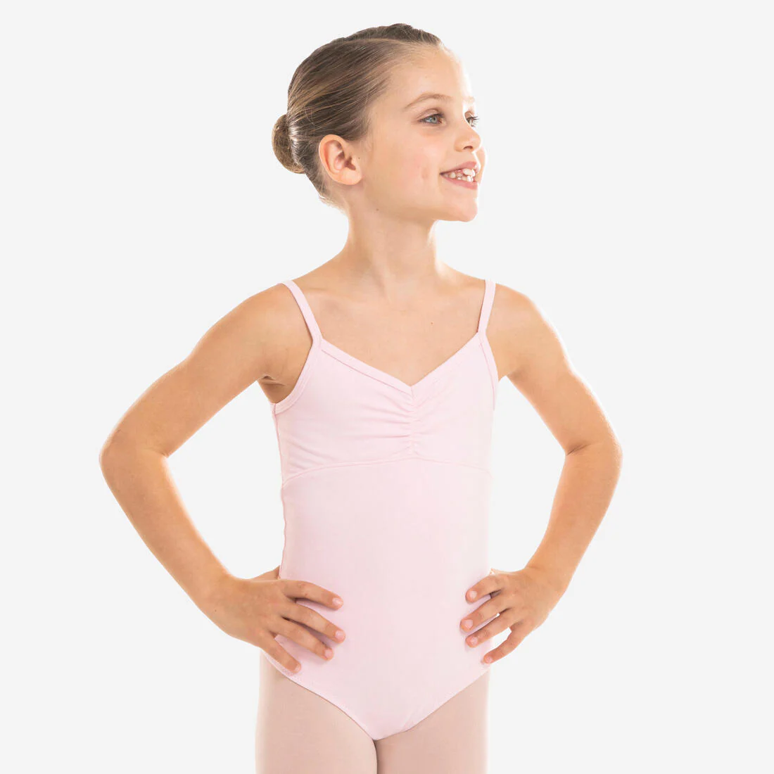 Leotardo de danza clásica con tirantes delgados para niña