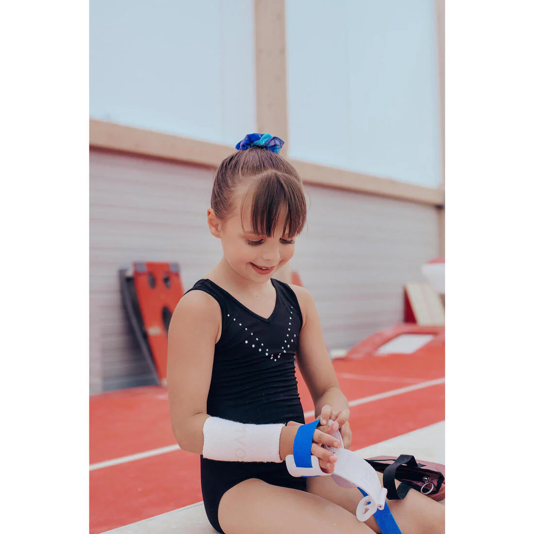 Leotardo de Gimnasia Básica sin Mangas para Niña - Negro - Image 7