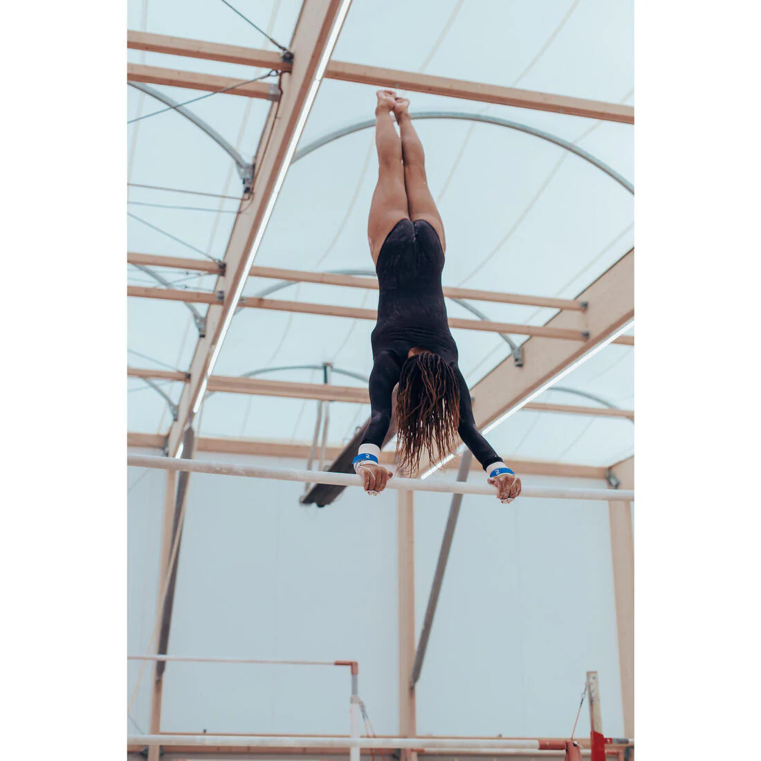 Leotardo de manga larga de gimnasia artística femenina 500 negro - Image 8