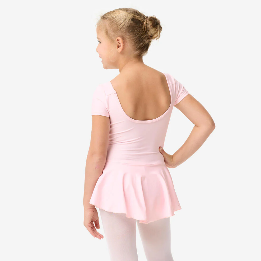 Leotardo falda de danza clásica rosa para niña - Image 4