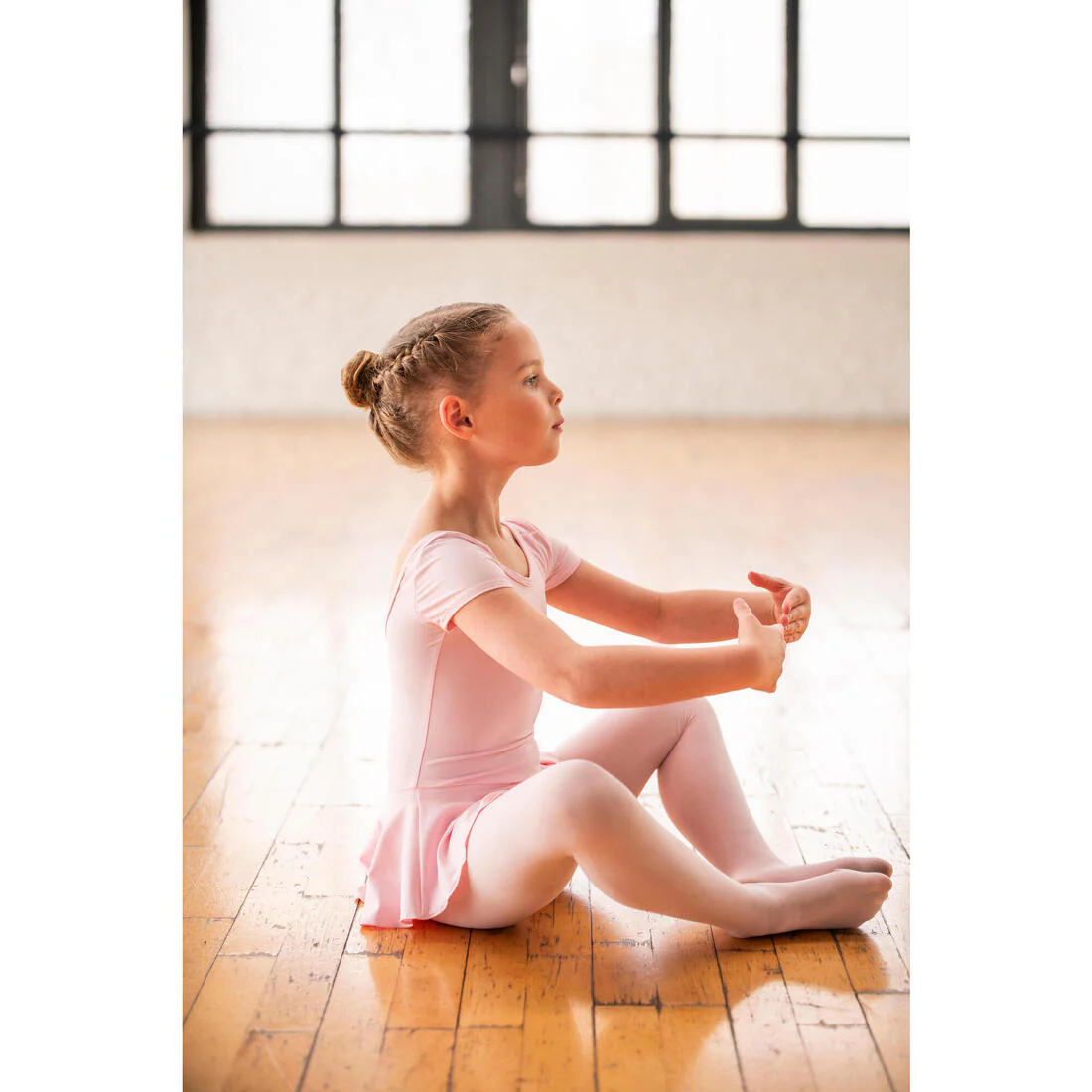 Leotardo falda de danza clásica rosa para niña - Image 7