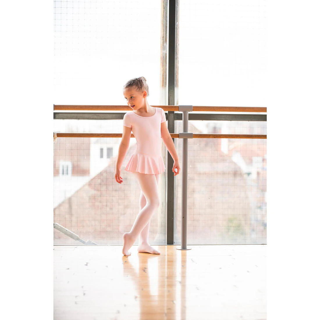 Leotardo falda de danza clásica rosa para niña - Image 8