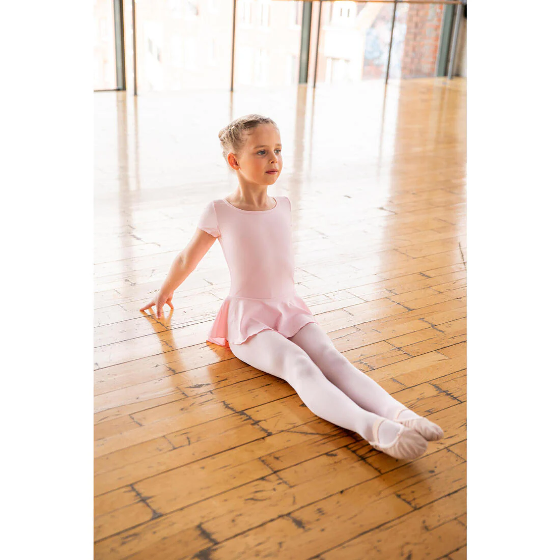 Leotardo falda de danza clásica rosa para niña - Image 9
