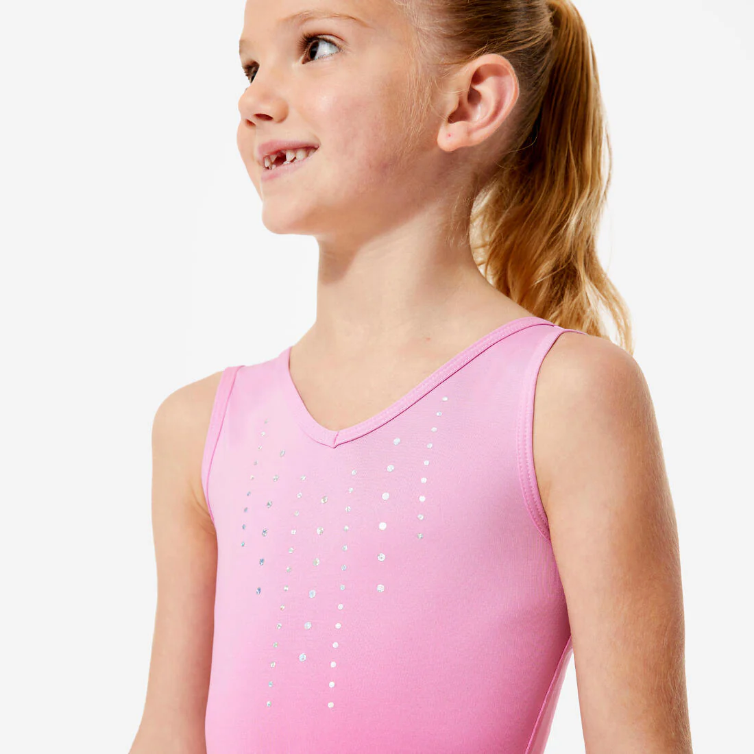 Leotardo gimnasia niña azul y verde 500 - Image 5