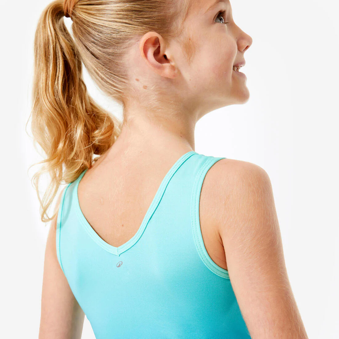 Leotardo gimnasia niña azul y verde 500 - Image 6